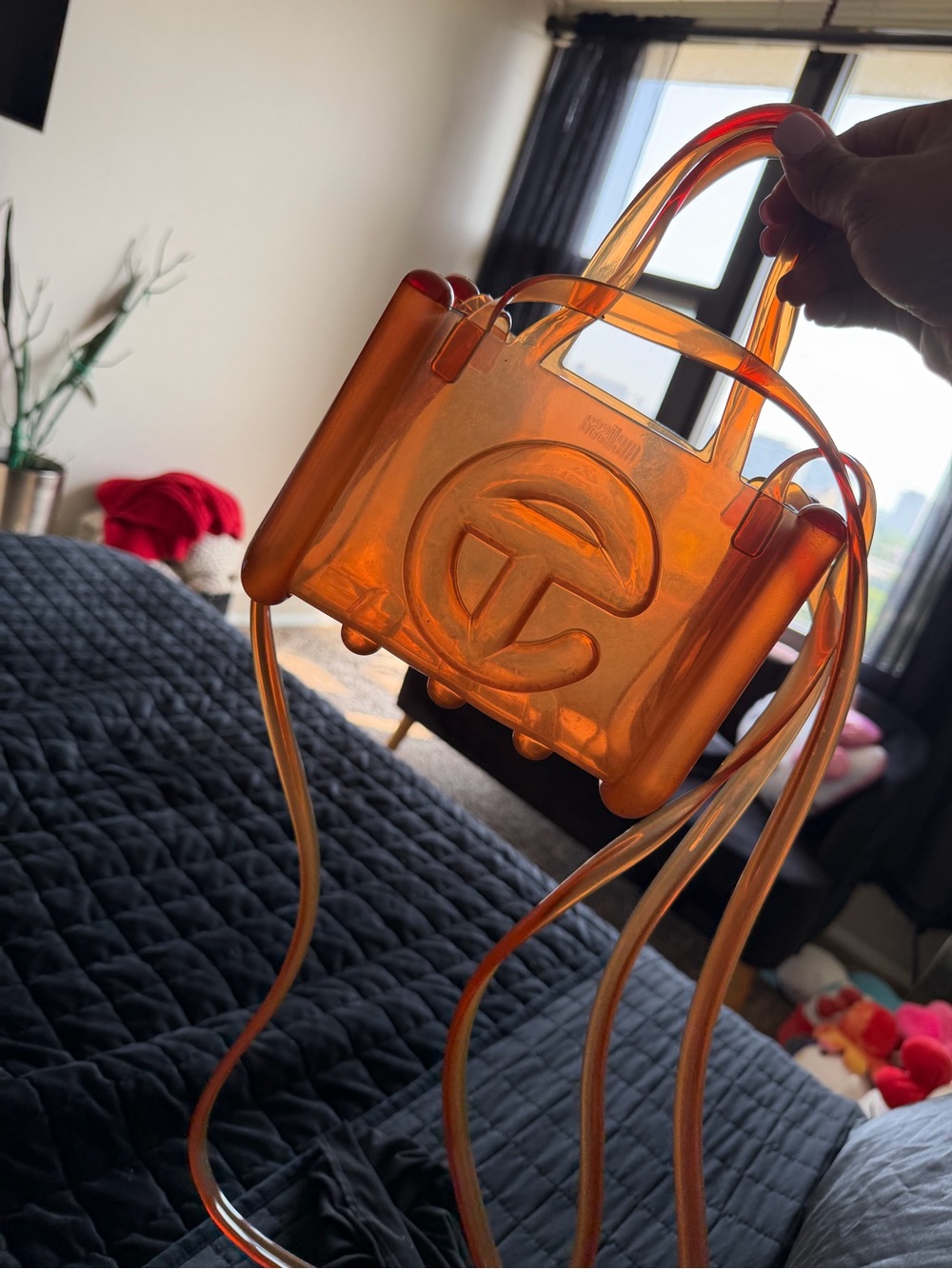 Telfar X Melissa Brown Transparent Mini Jelly Tote